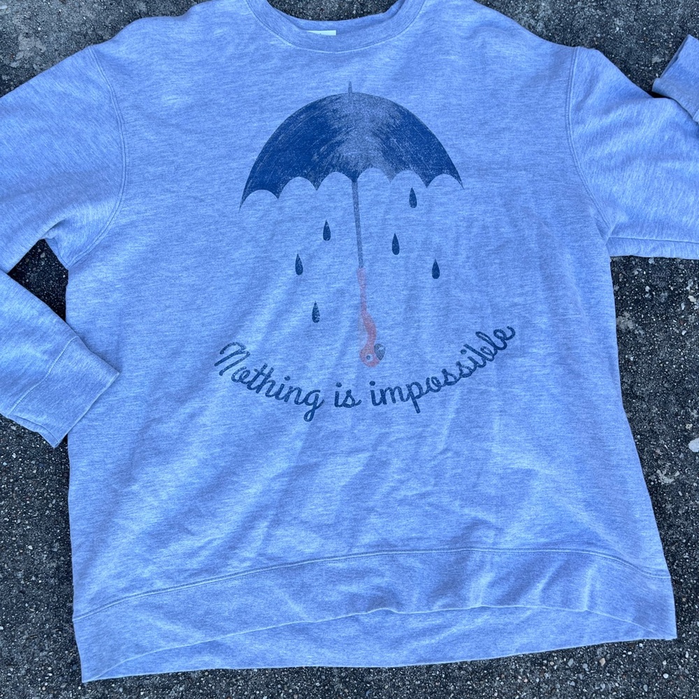 Vintage Disney Grey and blue crewneck sweatshirt